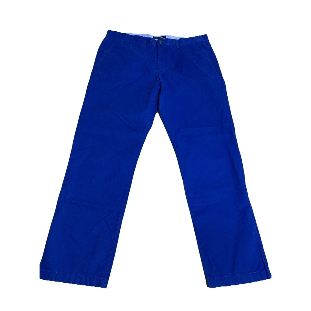 Tommy Hilfiger Men's 36x30 TH Flex Stretch Custom‎ Fit Chino Pants Blue